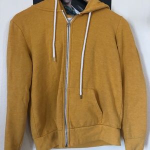 Yellow zip up hoodie